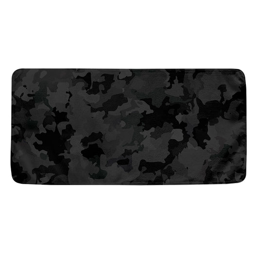 Black Camouflage Print Towel