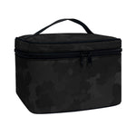 Black Camouflage Print Travel Makeup Bag