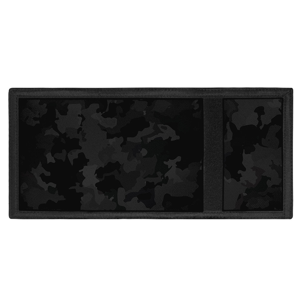 Black Camouflage Print Trifold Wallet