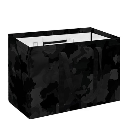 Black Camouflage Print Utility Tote Bag