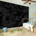 Black Camouflage Print Wall Sticker
