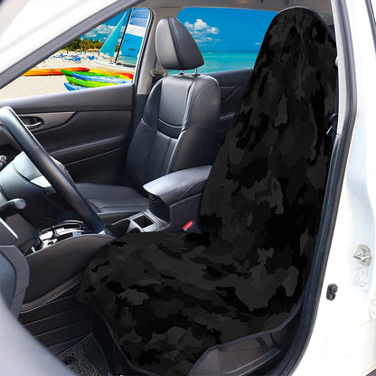 Black Camouflage Print Waterproof Car Seat Cover