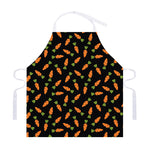 Black Carrot Pattern Print Adjustable Apron