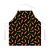 Black Carrot Pattern Print Adjustable Apron