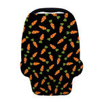 Black Carrot Pattern Print Baby Seat Cover