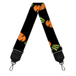 Black Carrot Pattern Print Bag Strap