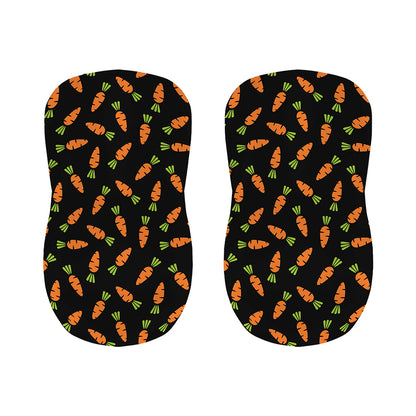 Black Carrot Pattern Print Bar Stool Covers