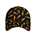 Black Carrot Pattern Print Baseball Cap