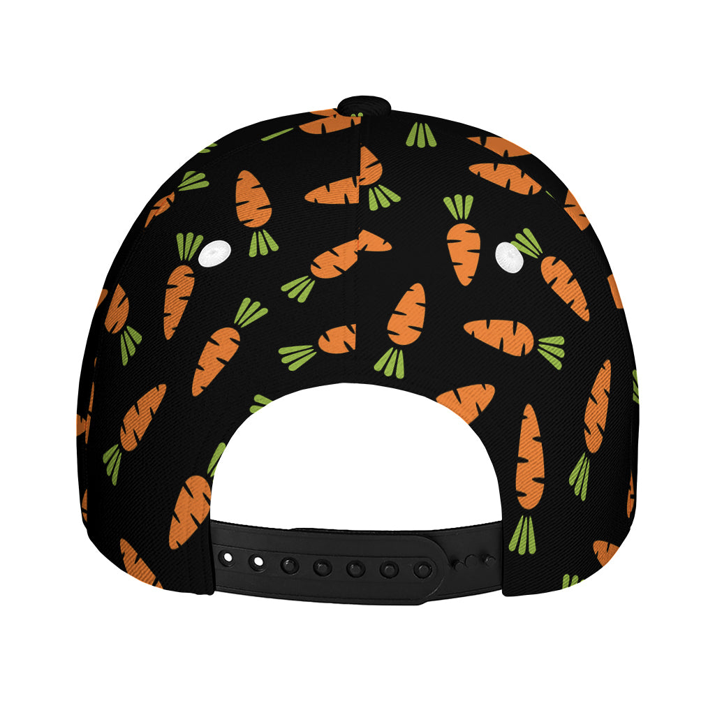 Black Carrot Pattern Print Baseball Cap