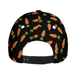 Black Carrot Pattern Print Baseball Cap