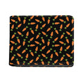 Black Carrot Pattern Print Bifold Wallet
