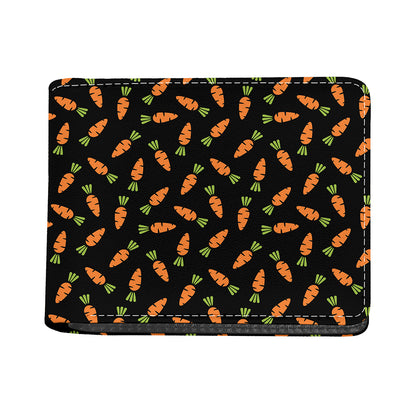 Black Carrot Pattern Print Bifold Wallet
