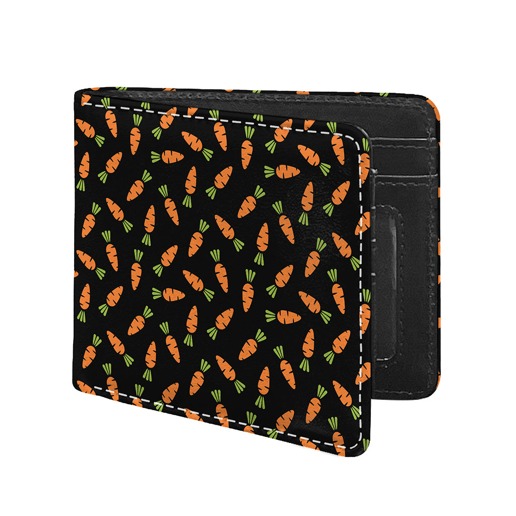 Black Carrot Pattern Print Bifold Wallet