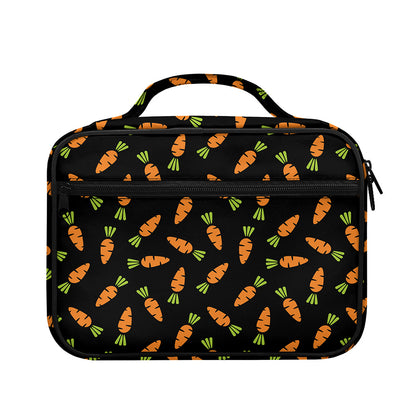Black Carrot Pattern Print Briefcase Bible Bag