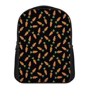 Black Carrot Pattern Print Casual Backpack