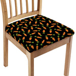 Black Carrot Pattern Print Chair Cushion Cover
