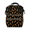 Black Carrot Pattern Print Diaper Bag