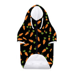 Black Carrot Pattern Print Dog Zip Up Hoodie