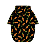 Black Carrot Pattern Print Dog Zip Up Hoodie