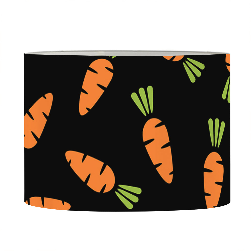 Black Carrot Pattern Print Drum Lamp Shade