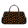 Black Carrot Pattern Print Duffel Bag