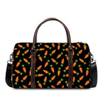 Black Carrot Pattern Print Duffle Bag