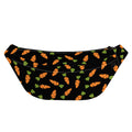 Black Carrot Pattern Print Fanny Pack