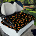 Black Carrot Pattern Print Golf Cart Seat Cover