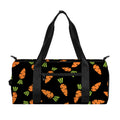 Black Carrot Pattern Print Gym Bag