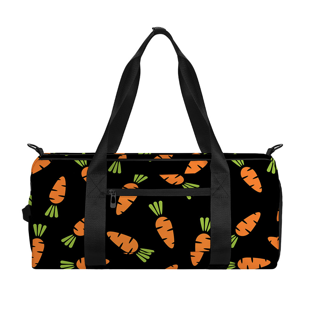 Black Carrot Pattern Print Gym Bag