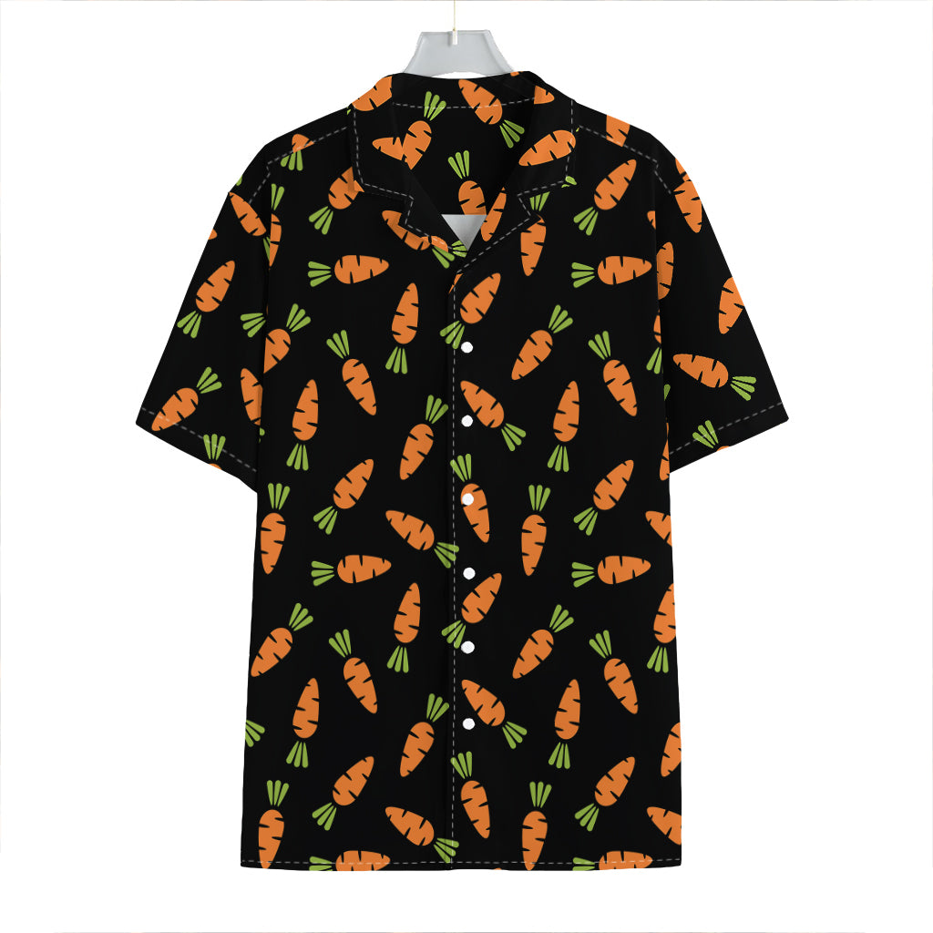 Black Carrot Pattern Print Hawaiian Shirt