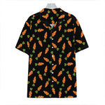 Black Carrot Pattern Print Hawaiian Shirt