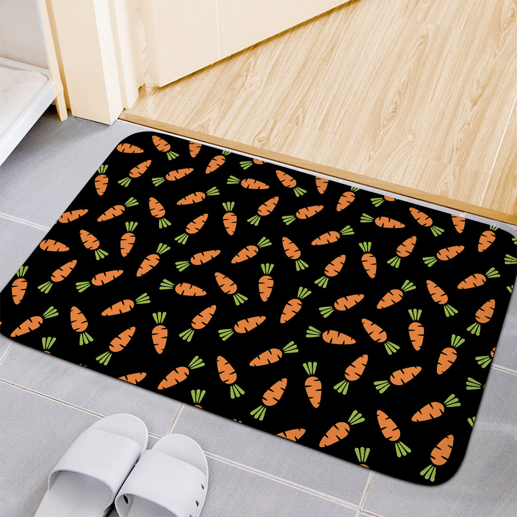 Black Carrot Pattern Print Indoor Door Mat