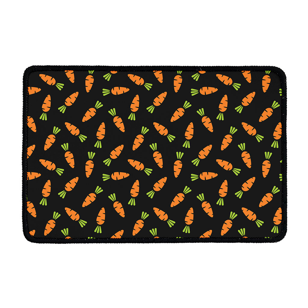 Black Carrot Pattern Print Kitchen Mat
