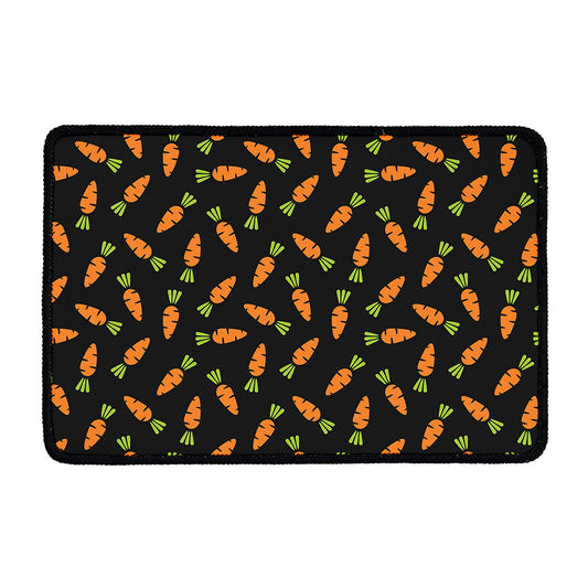 Black Carrot Pattern Print Kitchen Mat