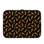 Black Carrot Pattern Print Laptop Sleeve