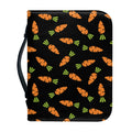 Black Carrot Pattern Print Leather Bible Cover