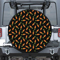 Black Carrot Pattern Print Leather Spare Tire Cover