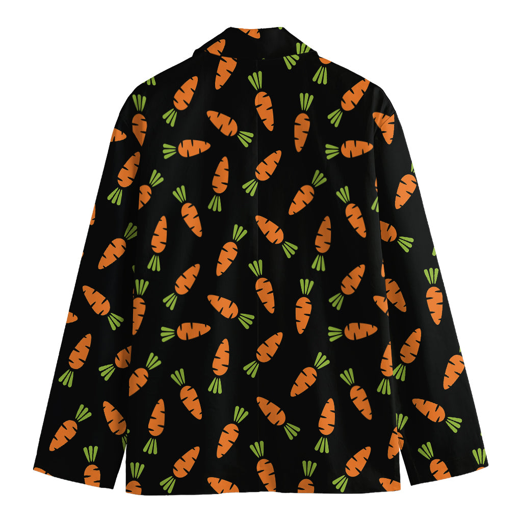 Black Carrot Pattern Print Men's Blazer