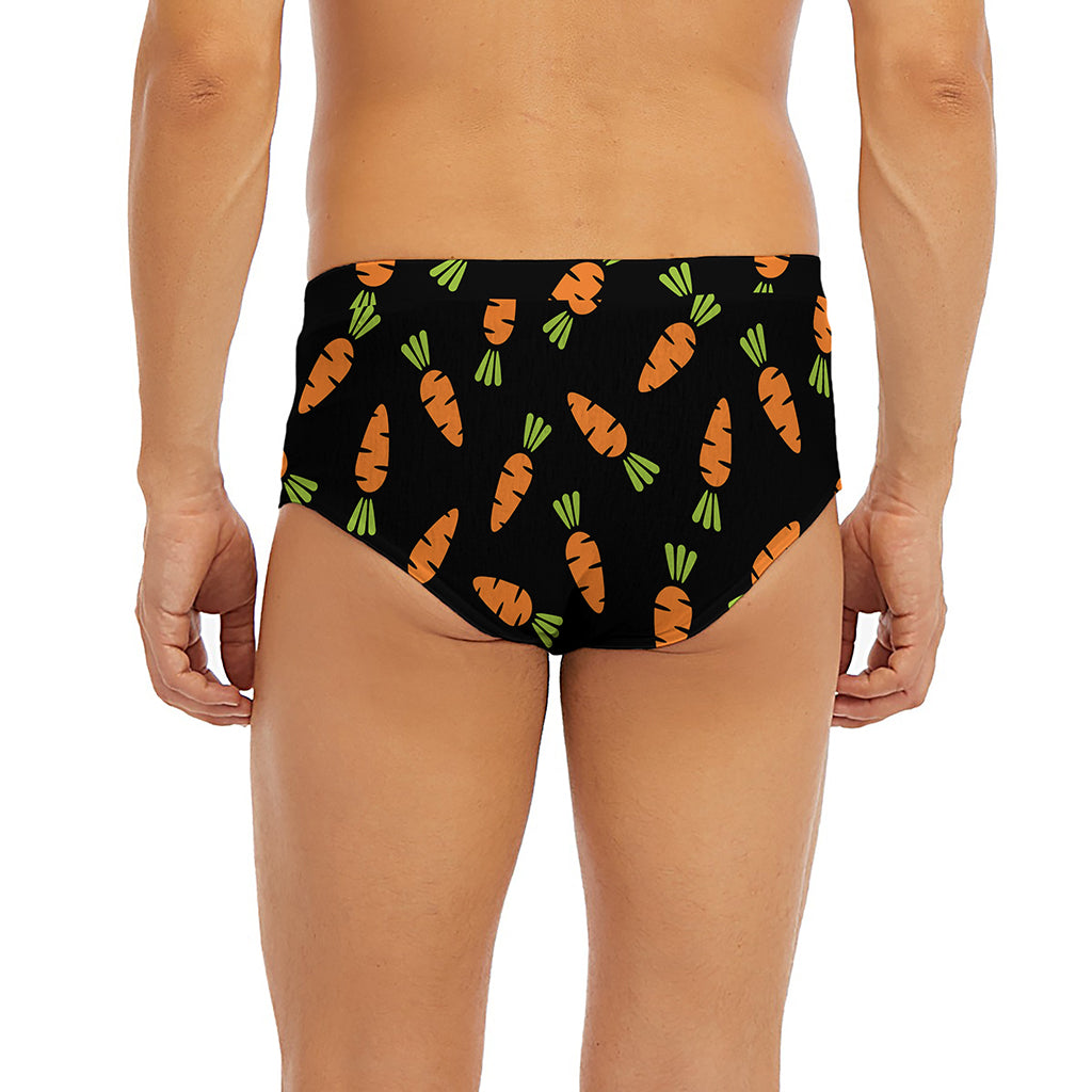 Black Carrot Pattern Print Men's Briefs
