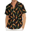 Black Carrot Pattern Print Men's Deep V-Neck Shirt