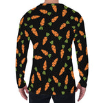 Black Carrot Pattern Print Men's Long Sleeve T-Shirt