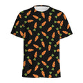 Black Carrot Pattern Print Men's Athletic T-Shirt