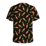 Black Carrot Pattern Print Men's Sports T-Shirt