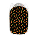 Black Carrot Pattern Print Mesh Laundry Hamper