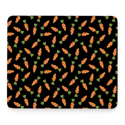 Black Carrot Pattern Print Mouse Pad