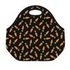 Black Carrot Pattern Print Neoprene Lunch Bag