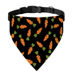 Black Carrot Pattern Print Over The Collar Dog Bandana