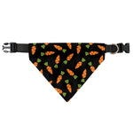 Black Carrot Pattern Print Over The Collar Dog Bandana