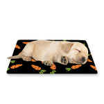 Black Carrot Pattern Print Pet Cooling Mat Cover